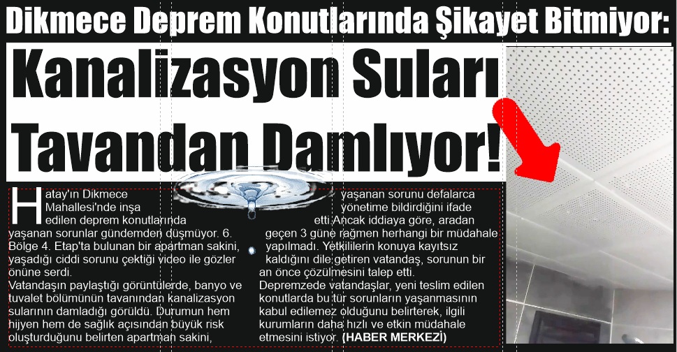 Kanalizasyon Suları Tavandan Damlıyor!