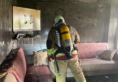 Samandağ’da mesken yangını