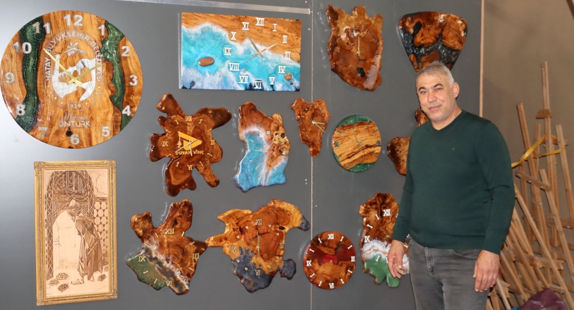 Zeytin Ağacı ve Epoksi Sanatı Hatay Mobilya Fuarı’nda İlgi Odağı Oldu